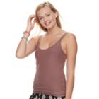 Juniors' Mudd&reg; Double-strap Camisole, Teens, Size: Large, Beig/green (beig/khaki)