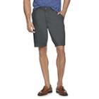 Men's Marc Anthony Slim-fit Twill Flat-front Shorts, Size: 42, Dark Grey