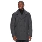 Men's Andrew Marc Wool-blend Peacoat, Size: Medium, Dark Grey
