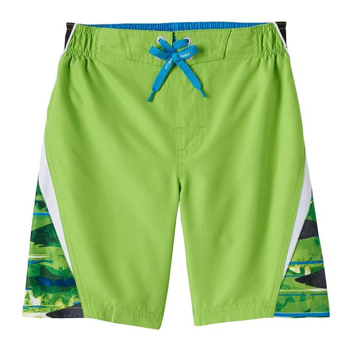 Boys 4-7 Zeroxposur Striped Abstract Swim Trunks, Boy's, Size: Small, Green Oth