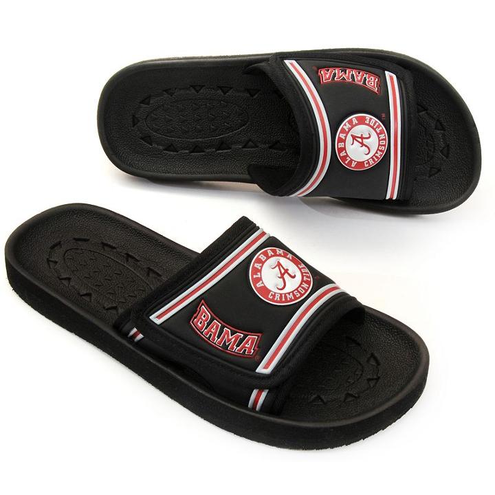 Adult Alabama Crimson Tide Slide Sandals, Size: Medium, Black