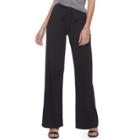 Juniors' Joe B Tie Front Wide-leg Pants, Teens, Size: Medium, Black