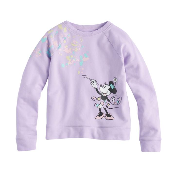 Disney's Minnie Mouse Girls 4-10 Pullover Sweatshirt Top By Jumping Beans&reg;, Size: 10, Brt Purple
