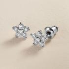 Lc Lauren Conrad Runway Collection Cubic Zirconia Flower Stud Earrings, Women's, Silver
