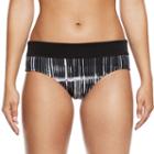 Women's Nike Electrify Moderate Brief Bikini Bottoms, Size: Large, Black
