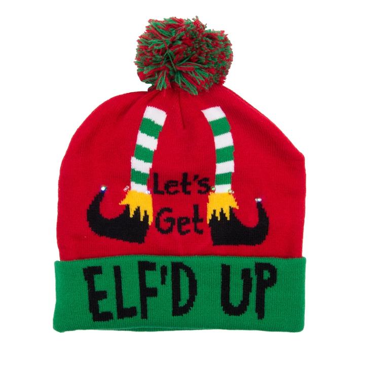 Wembley Holiday Light-up Pom Beanie, Men's, Lets Elfd