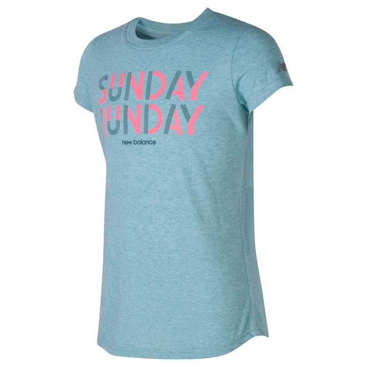 Girls 7-16 New Balance Graphic Tee, Size: 10-12, Turquoise/blue (turq/aqua)