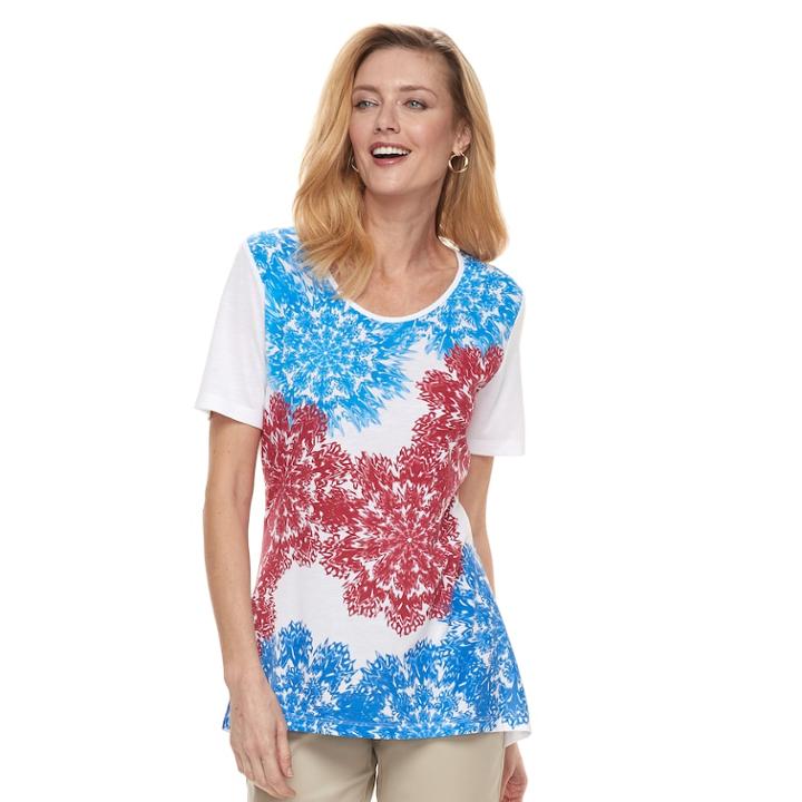 Women's Patriotic Swing Tee, Size: Small, White