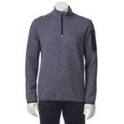 Men's Fila Sport&reg; Quarter-zip Fleece Pullover, Size: Medium, Dark Grey