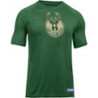 Men's Under Armour Milwaukee Bucks Primary Logo Tech Tee, Size: Large, Green