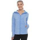 Women's Tek Gear&reg; Hooded Microfleece Jacket, Size: Large, Med Blue