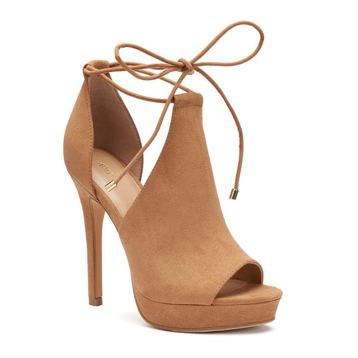 Apt. 9&reg; Women's Lace-up Platform High Heels, Size: 7.5, Brown Oth