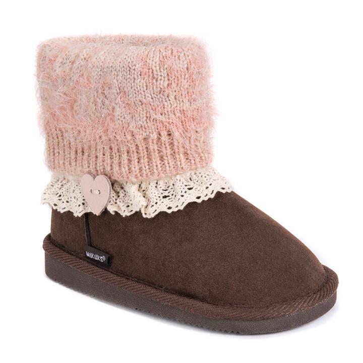 Muk Luks Patti Girl's Ankle Boots, Size: 2, Pink Other