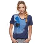 Women's Sonoma Goods For Life&trade; Graphic V-neck Tee, Size: Small, Blue (navy)