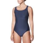 Women's Nike Spliced Racerback One-piece Swimsuit, Size: Medium, Med Blue