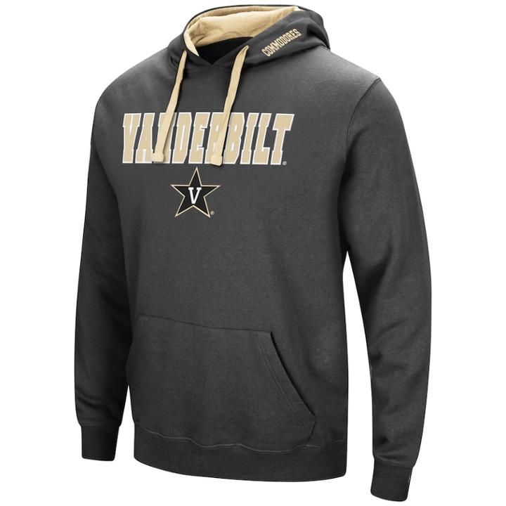 Men's Vanderbilt Commodores Pullover Fleece Hoodie, Size: Medium, Grey (charcoal)