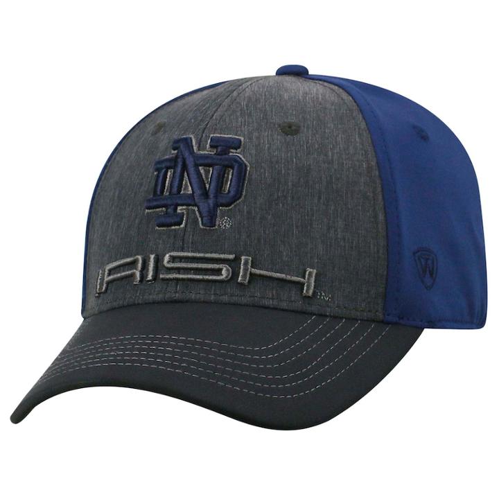 Adult Top Of The World Notre Dame Fighting Irish Reach Cap, Men's, Med Grey