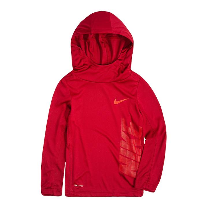 Boys 4-7 Nike Dri-fit Graphic Hoodie, Size: 5, Med Red
