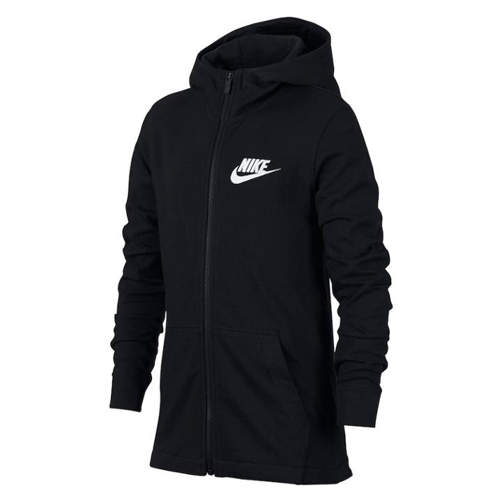 Boys 8-20 Nike Jersey Full-zip Hoodie, Size: Large, Grey (charcoal)