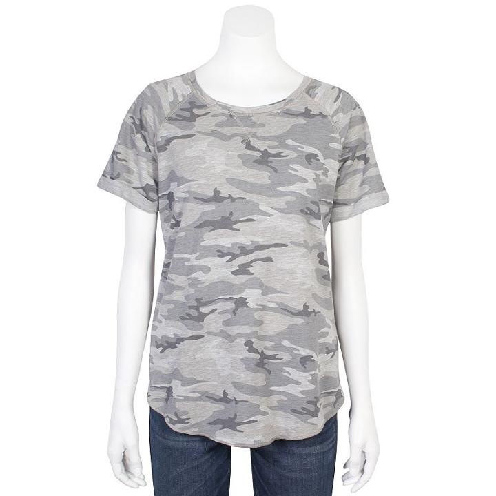 Juniors' Grayson Threads Raglan Short Sleeve Top, Girl's, Size: Large, Ovrfl Oth