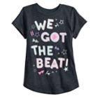 Girls 4-10 Jumping Beans&reg; We Got The Beat Glittery Graphic Tee, Size: 4, Dark Grey