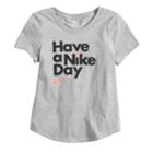 Girls 7-16 Nike Have A Nike Day Swoosh Tee, Size: Xl, Grey