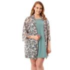 Juniors' Plus Size Wallflower Dress & Kimono Set, Girl's, Size: 2xl, Turquoise/blue (turq/aqua)