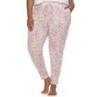 Plus Size Sonoma Goods For Life&trade; Printed Jogger Lounge Pants, Women's, Size: 3xl, Lt Orange