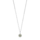 Lc Lauren Conrad 10k Gold Green Sapphire & Diamond Accent Halo Pendant Necklace, Women's, Size: 18