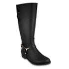 London Fog Rider Women's Waterproof Rain Boots, Size: 9, Black