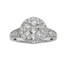 Igl Certified Diamond Halo Engagement Ring In 14k White Gold (1 Ct. T.w.), Women's, Size: 9.50