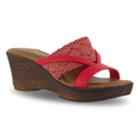 Tuscany By Easy Street Rachele Women's Wedge Sandals, Size: Medium (6.5), Red