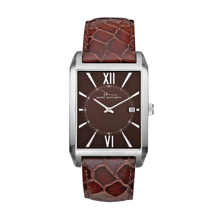 Marc Anthony Men's Leather Watch, Brown