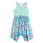 Disney D-signed Girls 7-16 Lace & Floral Sharkbite Hem Dress, Size: Xs, Lt Green