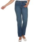 Petite Croft & Barrow&reg; Classic Stretch Straight-leg Midrise Jeans, Women's, Size: 8 Petite, Med Blue