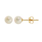 Taylor Grace Freshwater Cultured Pearl 10k Gold Stud Earrings - Kids, Girl's, White