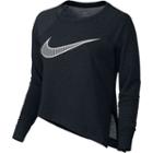 Women's Nike Training Cropped Top, Size: Large, Grey (charcoal)