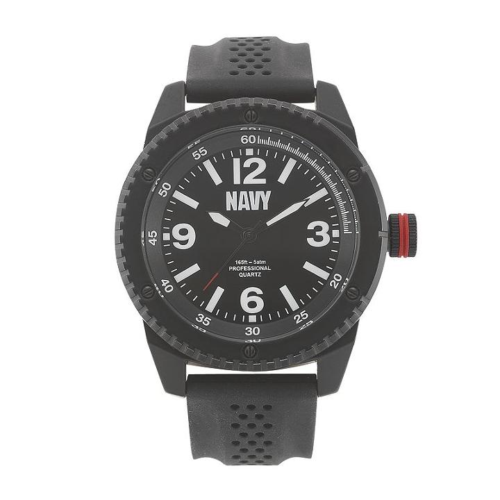 Wrist Armor Men's Military United States Navy C20 Watch - 37400001, Black