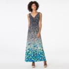 Women's Chaps Floral Maxi Dress, Size: Medium, Blue (navy)