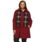 Plus Size Towne By London Fog Wool-blend Coat, Women's, Size: 2xl, Med Red