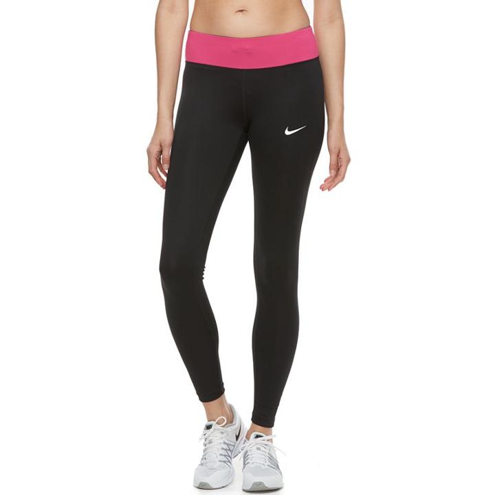 Women's Nike Power Essential Running Tights, Size: Xs, Grey (charcoal)