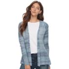 Women's Sonoma Goods For Life&trade; Striped Cardigan, Size: Xl, Blue (navy)