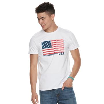 Men's American Flag Tee, Size: Xl, White