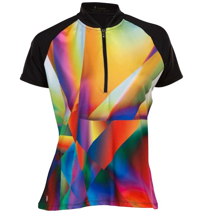 Women's Nancy Lopez Prism Short Sleeve Golf Polo, Size: Large, Oxford
