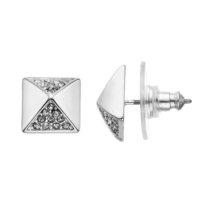 Simply Vera Vera Wang Pyramid Stud Earrings, Women's, Silver