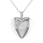 Stella Grace Sterling Silver Filigree Heart Locket Necklace, Women's, Size: 18, Grey