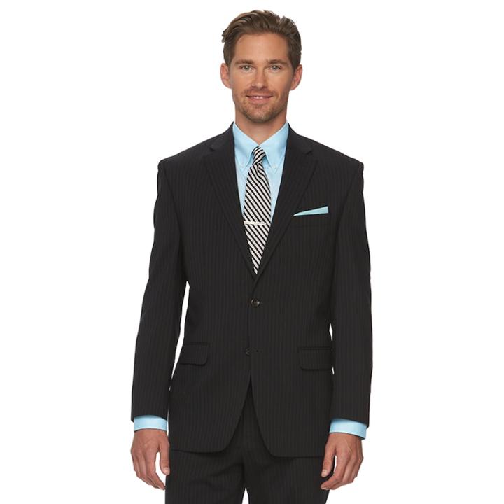 Men's Chaps Classic-fit Wool-blend Performance Suit Jacket, Size: 42 Long, Black