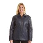 Plus Size Excelled Leather Scuba Jacket, Women's, Size: 2xl, Blue