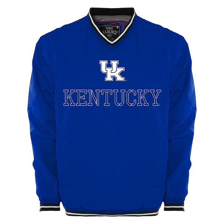 Men's Franchise Club Kentucky Wildcats Trainer Windshell Pullover, Size: Xxl, Blue