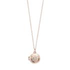 Lc Lauren Conrad Etched Starburst Locket Necklace, Women's, Pink Other